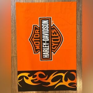 Orange HARLEY DAVIDSON PILLOWCASE (Standard) Bar and Shield Logo Cotton blend